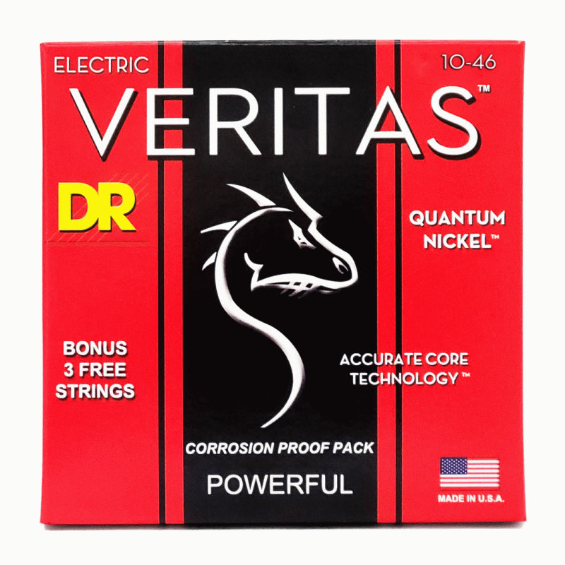 DR Veritas Uncoated Electric Guitar Strings Medium 10-46 (6 Pack) — view 4