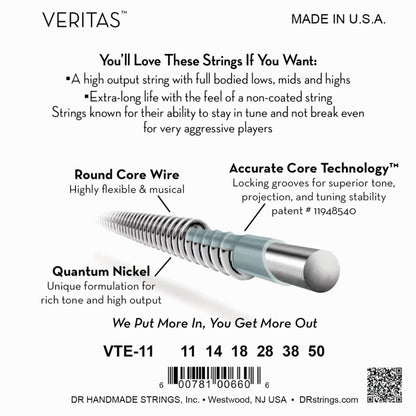 DR Veritas Coated Core Technology Electric Guitar Strings 11-50 — view 4