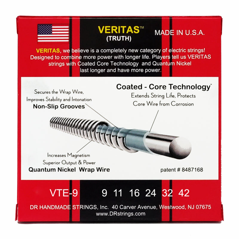 Dr Veritas Coated Core Technology Electric Guitar Strings Light 9-42 — view 3