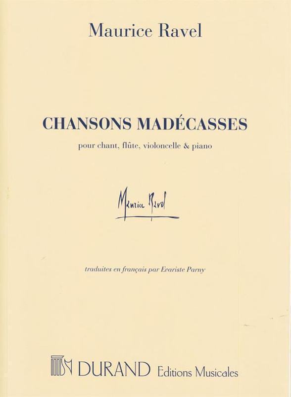 Chansons Madecasses Voice/Flute/Cello/Piano Score/Parts Book