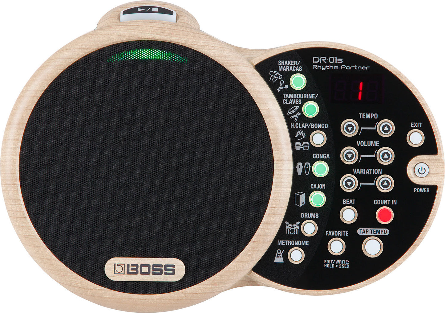 BOSS DR-01S Rhythm Partner - Acoustic Percussionist with Organic Sounds & Versatile Grooves — view 2