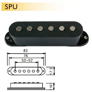 Dr Parts DRSCB Single Coil Electric Guitar Pickup Black — view 2