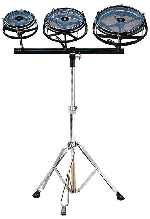 Opus Percussion Roto Tom 3-Piece Set with 6", 8", 10" Toms and Double-Braced Stand