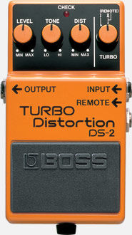BOSS DS-2 Turbo Distortion Pedal - Classic & Turbo Modes for Versatile Guitar Tones