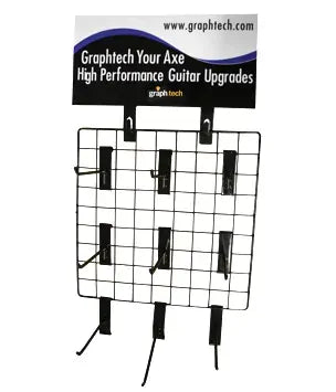 Graph Tech Slat Wall Display Unit - Black Wire Mesh Rack
