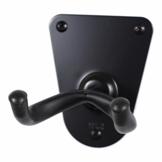 CPK Guitar Wall Hanger Flush Metal Base Screw Mount Black Holder