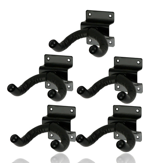 5 x CPK Guitar Wall Hangers, Screw mount lipped metal base, swivel head *NEW*