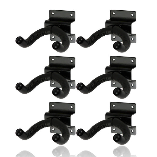 6 x CPK Guitar Wall Hangers, Screw mount lipped metal base, swivel head *NEW*