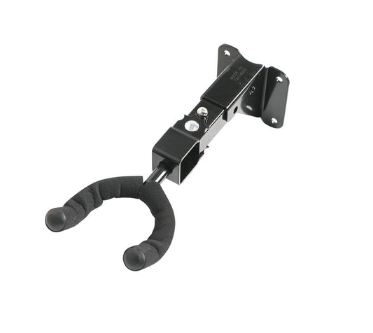 CPK Ukulele Wall Hanger Lipped Metal Base Swivel Head Screw Mount Black