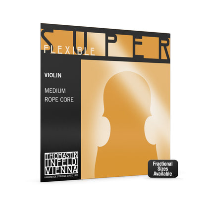 Thomastik Superflex Violin 4/4 'D' String - Medium, Rope Core, Chrome Wound, Excellent Durability, Tuning Stability