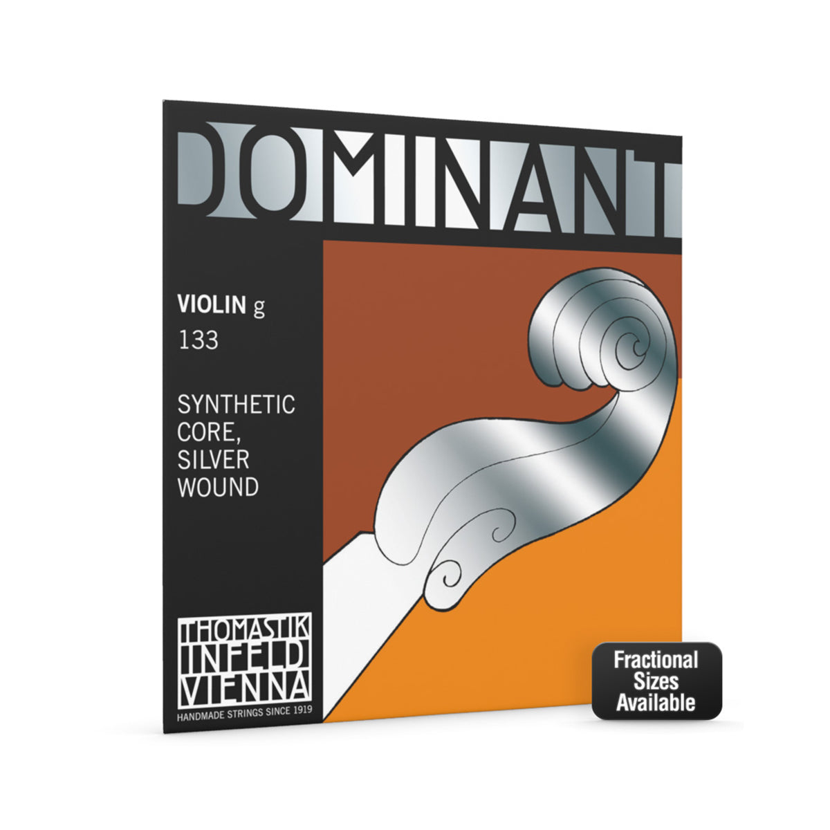Thomastik 133H Dominant Violin 'G' String 1/2 Medium Synthetic Core Silver Wound