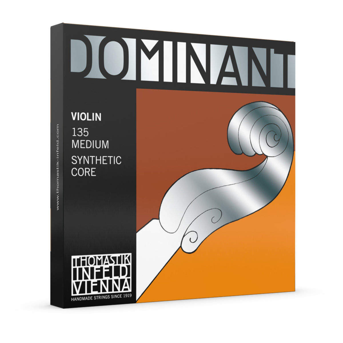 Thomastik 135 Dominant Violin String Set - Available in Light, Medium, Heavy Gauges, Synthetic Core, Rich Overtones, Stable Intonation