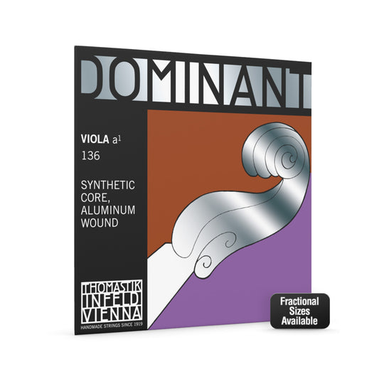 Thomastik 136ST Dominant Viola 'A' String for 15-15.5" Instrument, Stark, Synthetic Core, Aluminum Wound
