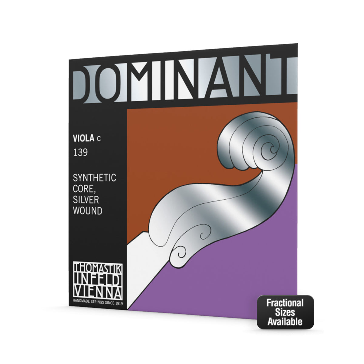 Thomastik 139 Dominant 12" Viola C String Synthetic Core Silver Wound — view 2