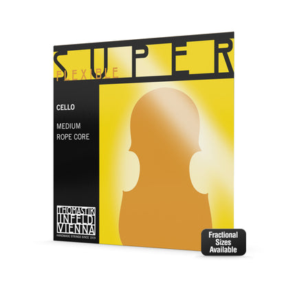 Thomastik Superflex Cello A String 4/4 Medium Rope Core Chrome Wound — view 2