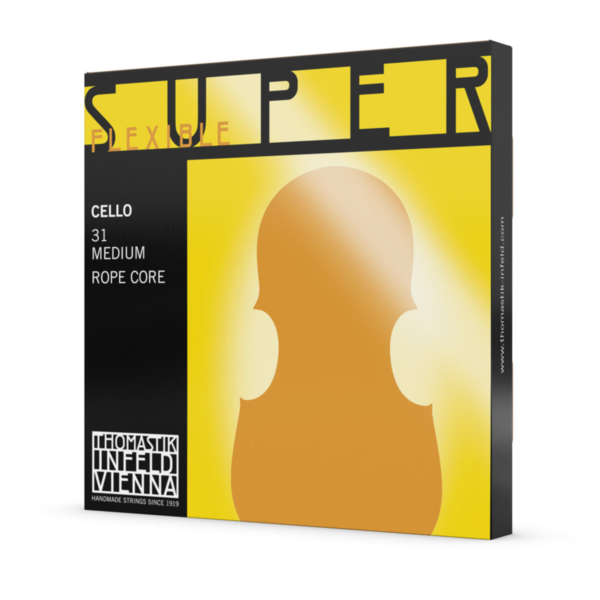 Thomastik Superflex Cello String Set 4/4 Medium Rope Core Chrome Wound — view 2