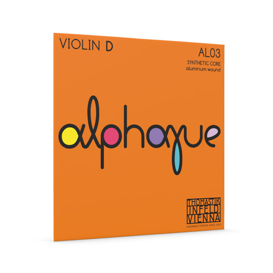 Thomastik AL03 Alphayue D String for Violin - Available in 4/4, 3/4, 1/2, 1/4, 1/8, 1/16 Sizes - Medium Gauge