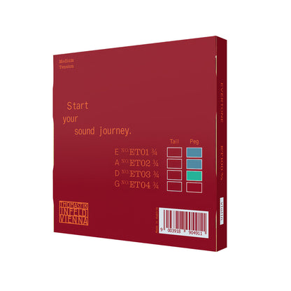 Thomastik Evertone Violin String Set 3/4 Medium DTET100.3/4 — view 3
