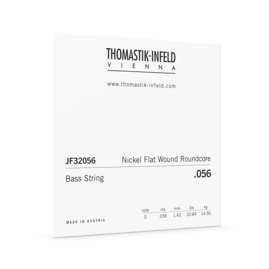 Thomastik JF32056 Jazz Flatwound Electric Bass D String 32" Scale Nickel Flat Wound Roundcore