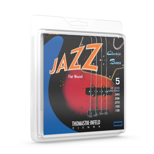 Thomastik JF345 Electric Bass Guitar 5 String Flat Wound Strings Set