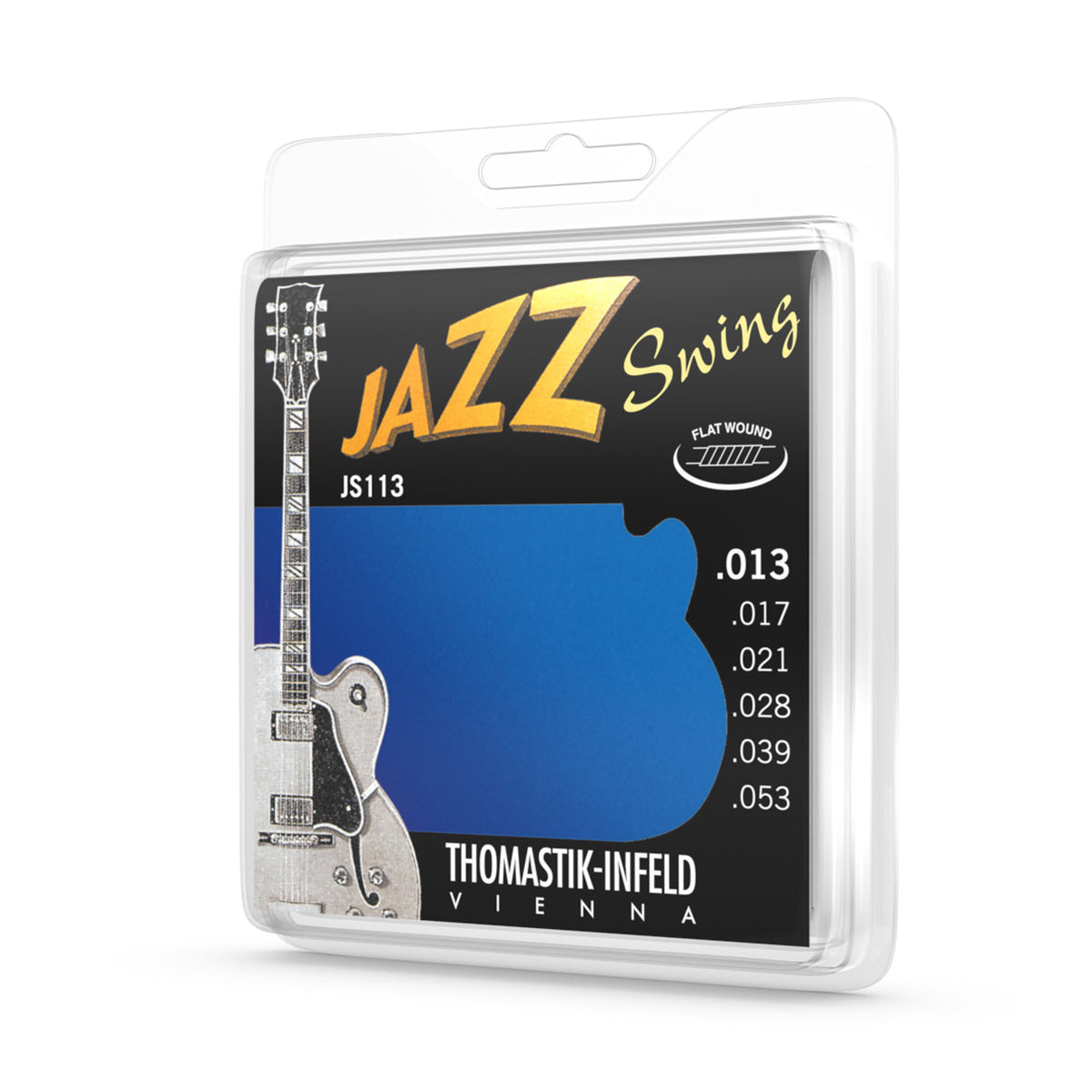 Thomastik JS113T Jazz Swing Series Flatwound Guitar String Set 13/53 Tin Plated Trebles — view 2