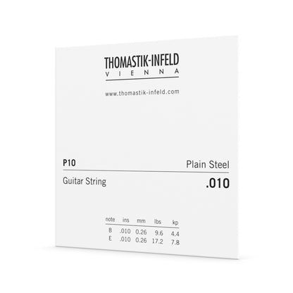 Thomastik DTP10 .010 Plain Steel Brass Plated Single Guitar String — view 2