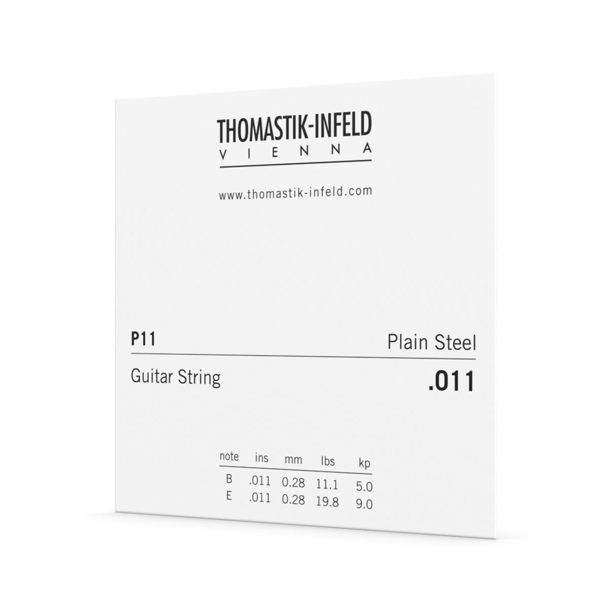 DTP11 Thomastik .011 Plain Brass Plated Steel String for Acoustic Guitar — view 2