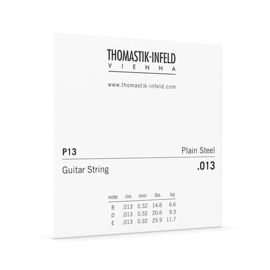 Thomastik DTP13 .013 Plain Steel Guitar String Brass Plated