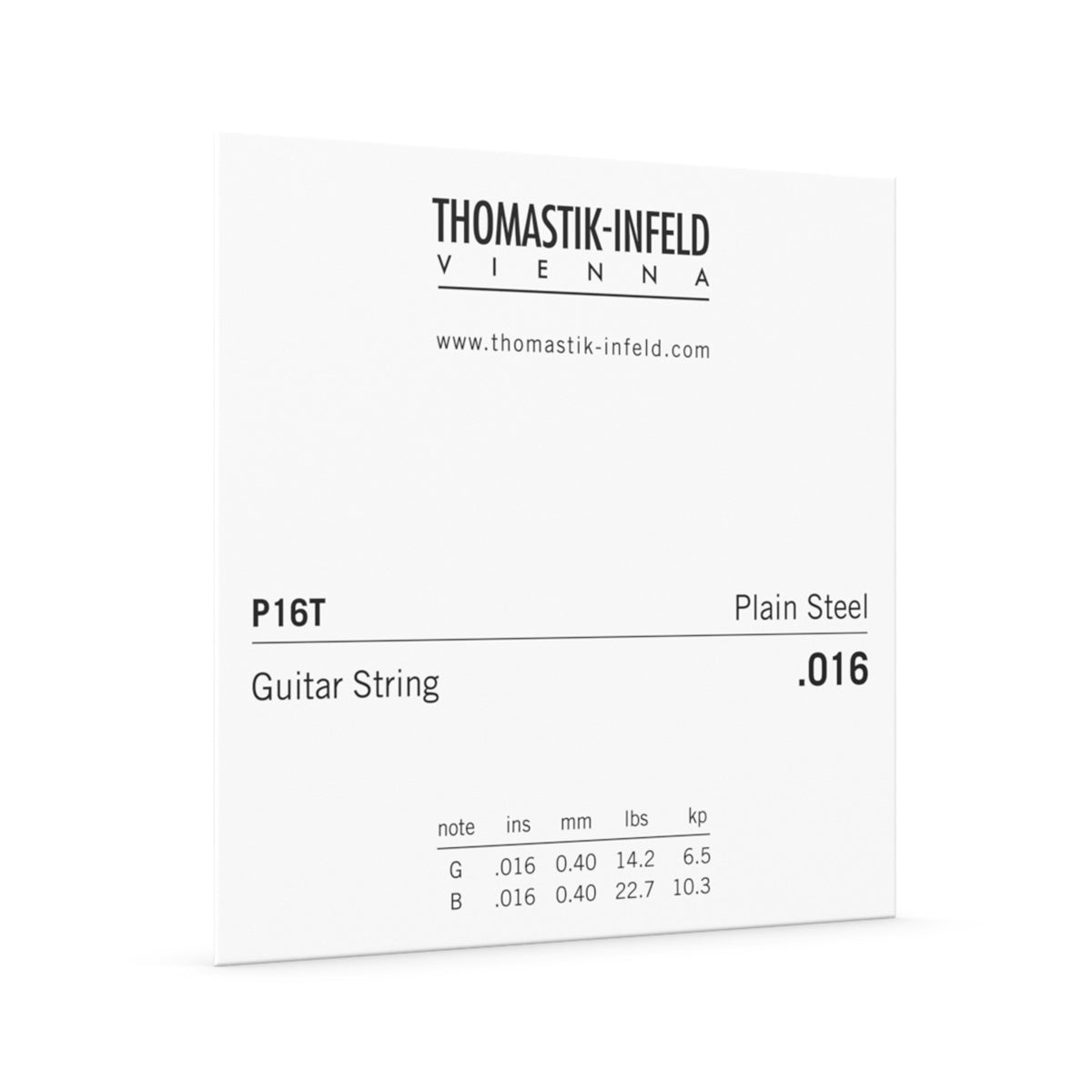 Thomastik P16 Plain Single Guitar String, Tin Plated, Gauge 0.016