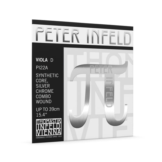 Thomastik PI22A Peter Infeld Viola D String - Chrome Combo Wound, Medium Gauge, 4/4 Size, Synthetic Core