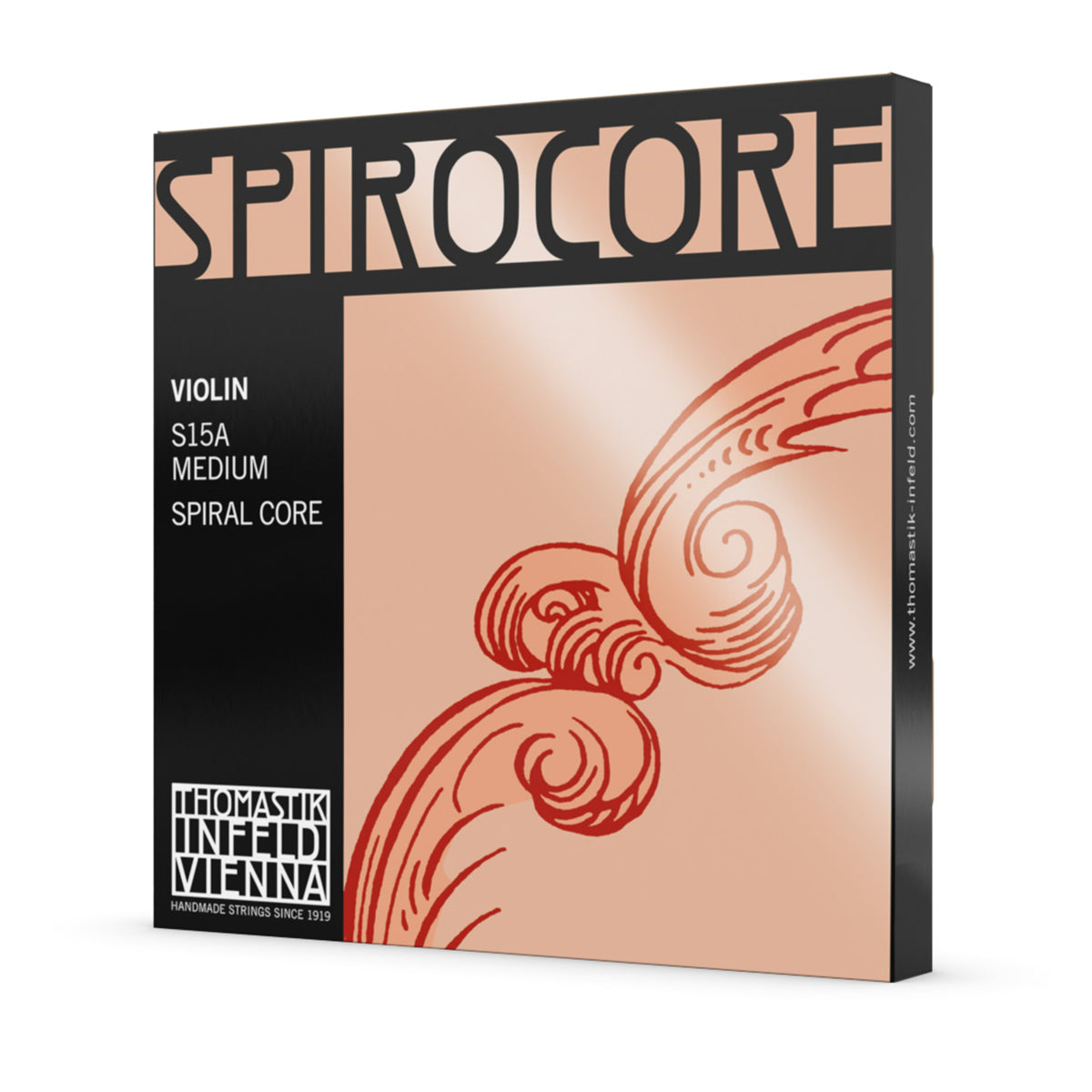 Thomastik S15A Spirocore Violin String Set - Chrome E, 4/4 Medium, Flexible Multi-Wire Core, Long Lasting, Responsive — view 2