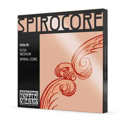 Thomastik S15A Spirocore Violin String Set - Chrome E, 4/4 Medium, Flexible Multi-Wire Core, Long Lasting, Responsive — view 2