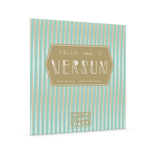 Thomastik VE44 Versum Cello 'C' String - Medium, Spiral Core, Tungsten/Chrome Wound, 4/4 Size, 70cm Vibrating Length