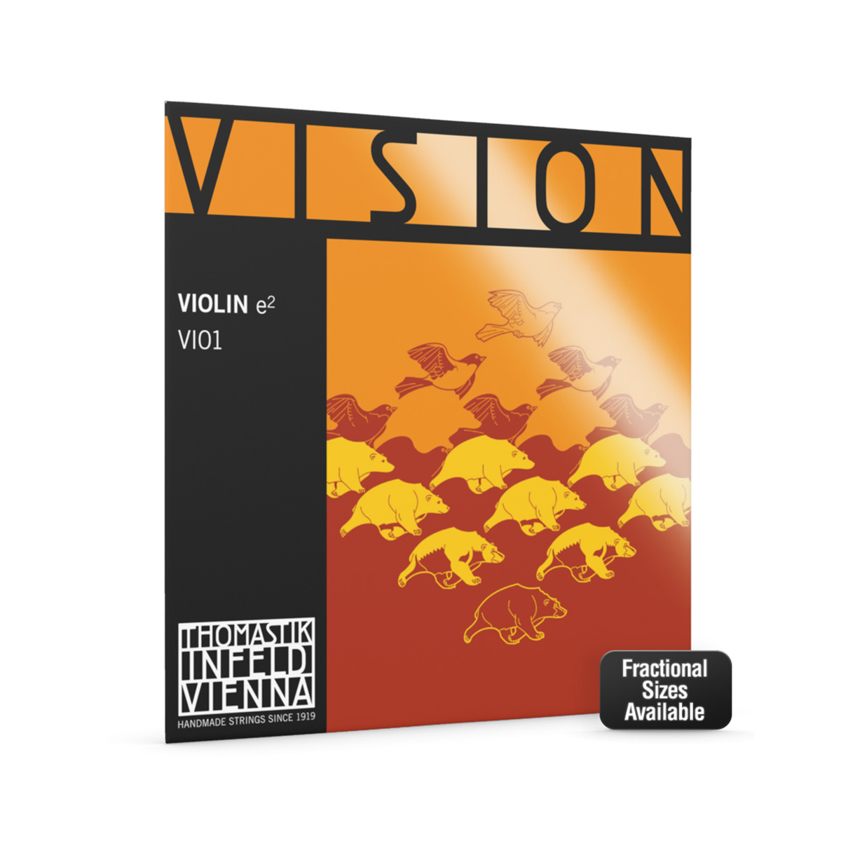 Thomastik VI01.1/8 Vision Violin 'E' String for 1/8 Size, Medium Gauge, Synthetic Core, Aluminum Wound