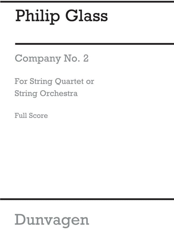 Glass - String Quartet No 2 Company Score (Pod) (Music Score) Book