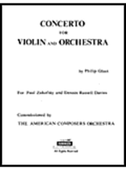Glass - Concerto For Violin/Orchestra Full Score (Pod) (Music Score) Book