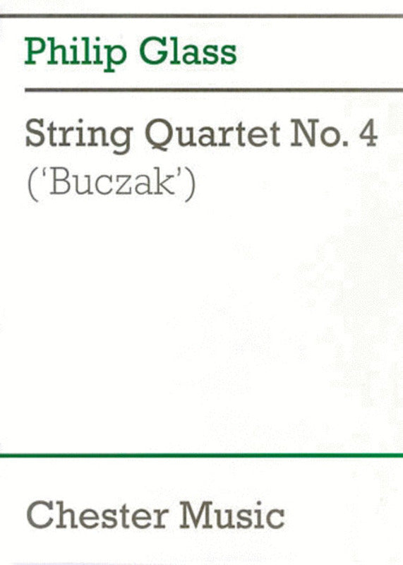 Glass - String Quartet No 4 Buczak Score Book