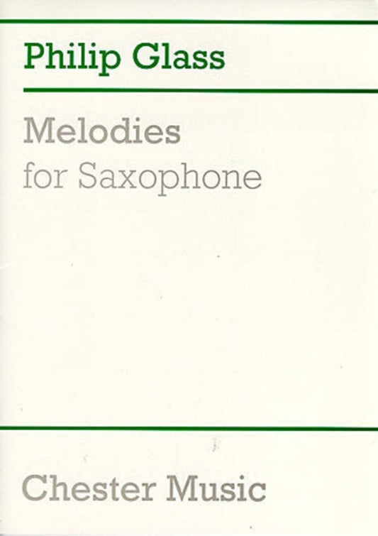 Glass - Melodies For Saxophone (Softcover Book)