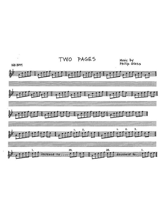 Glass - 2 Pages For Piano (Softcover Book)