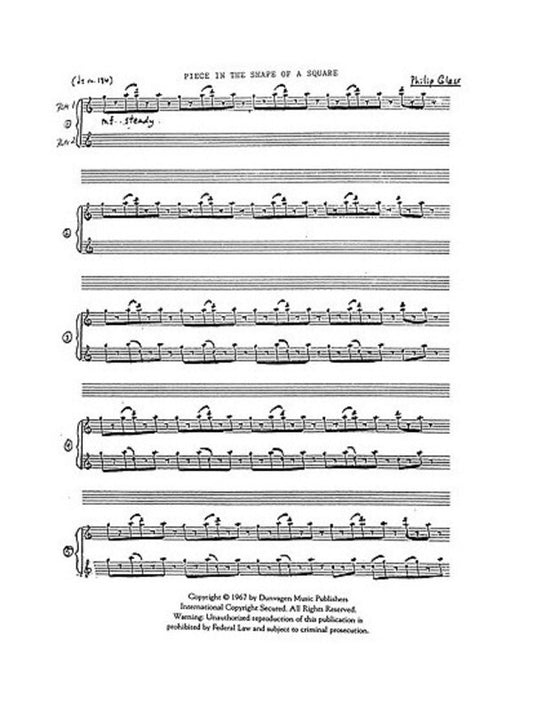 Glass - Piece In The Shape Of A Square 2 Flutes (Softcover Book)
