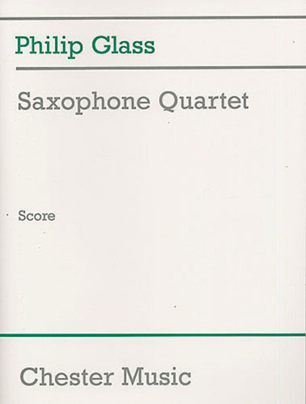 Glass - Saxophone Quartet Score Book