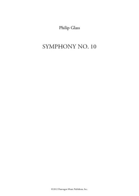 Glass - Symphony No 10 Full Score
