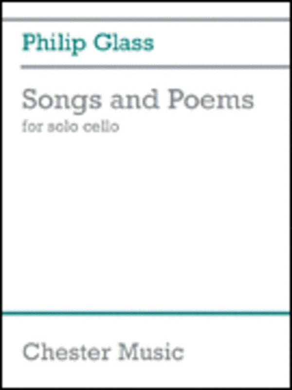 Glass - Songs And Poems For Solo Cello (Softcover Book)