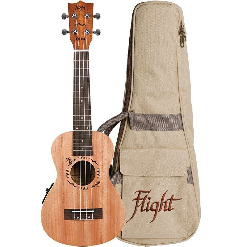 Flight DUC523 Concert Electro Mahogany Ukulele with Bag (Flight Designer Series)