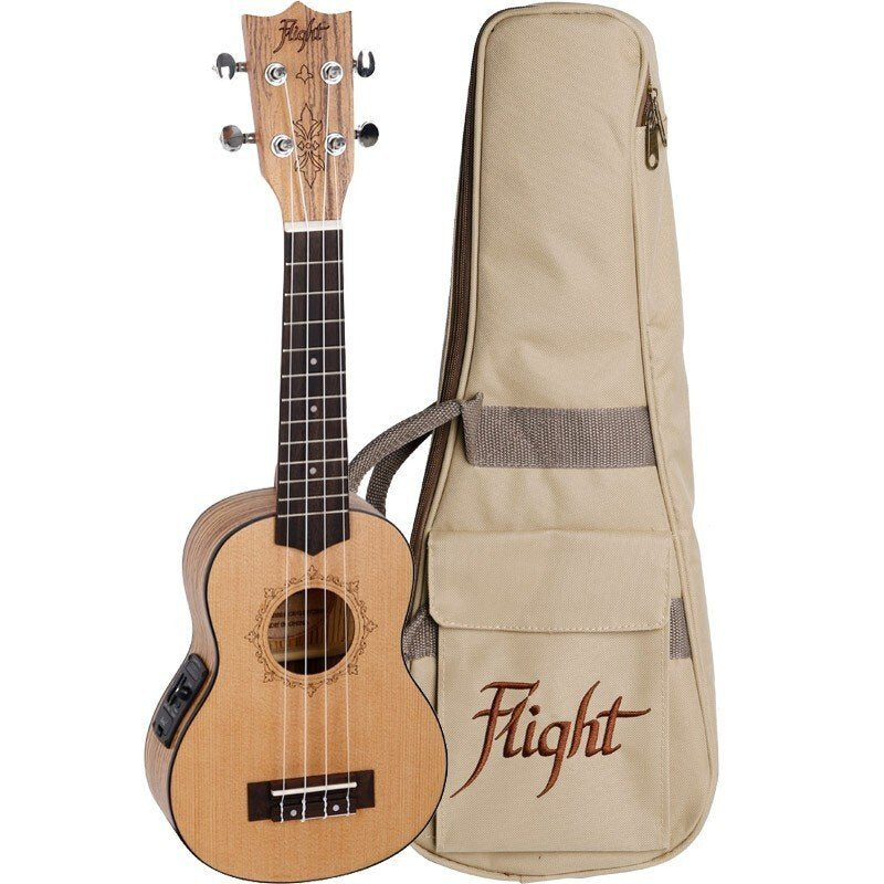 Flight DUS320 Soprano Electro-Acoustic Ukulele with Bag (Flight Designer Series)
