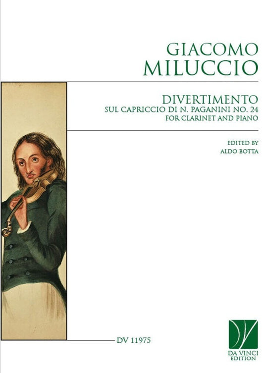 Miluccio - Divertimento Sul Capriccio No 24 Clarinet/Piano Softcover Book (Clarinet)