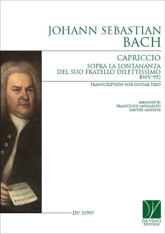 Bach - Capriccio Sopra La Lontananza Bwv 992 Guitar Trio Set of Parts (Classical Guitar)