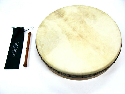 Waltons 18 Inch Pro Deluxe Bodhran 5 Ply Ages Oak Shell Premium Quality Head