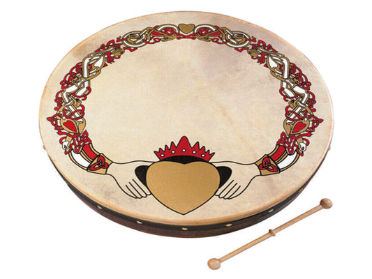 Waltons 12 Inch Claddagh Bodhran with DVD Tutor