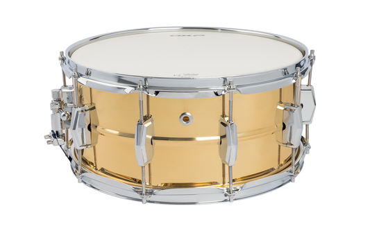DXP 14" x 6.5" Beaded Brass Snare Drum with Chrome Lugs and Remo Heads
